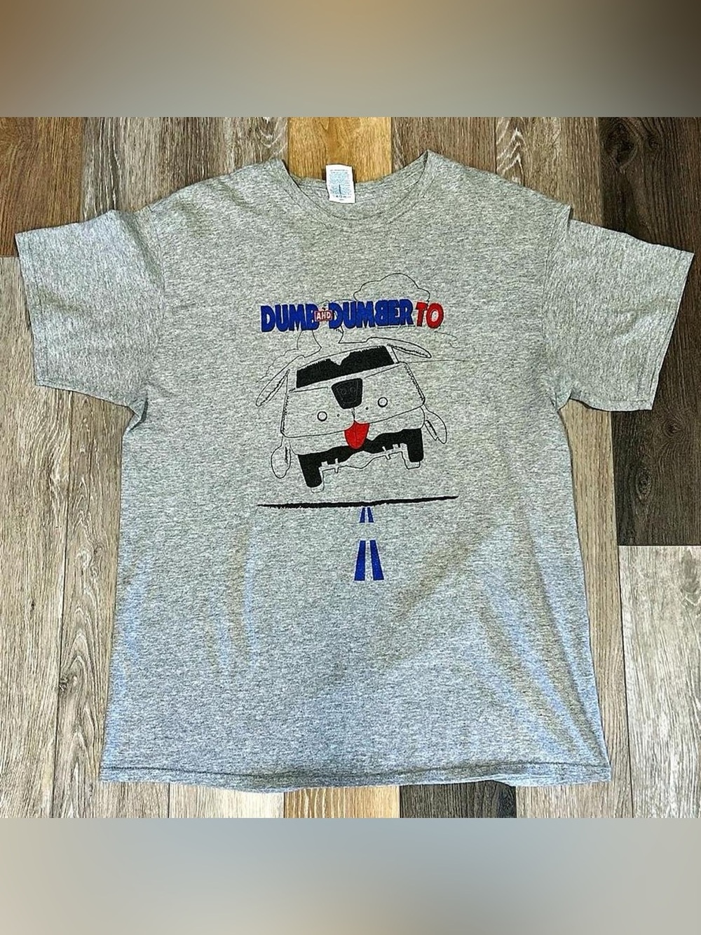 Delta Kids Grey 'Dumb and Dumber To' Graphic Tee with Blue & Red Accents